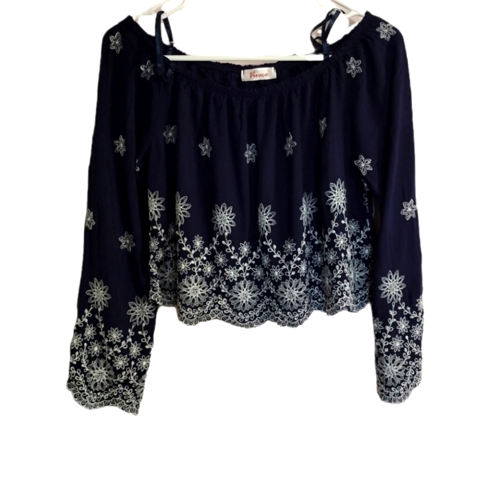 Vivace Embroidered Flowy Blouse